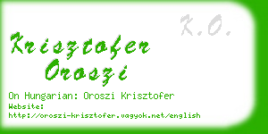 krisztofer oroszi business card